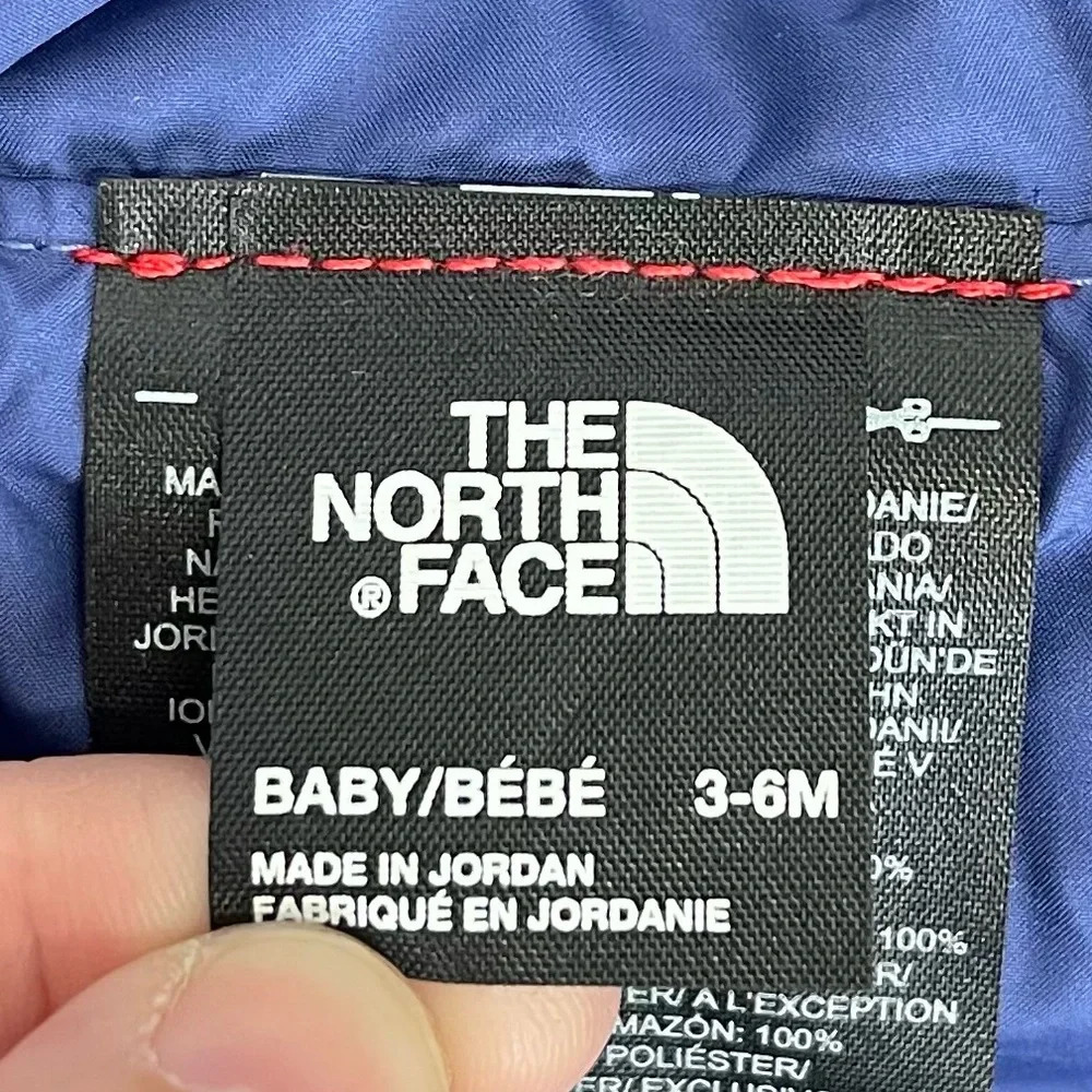 NEW North Face Infant Reversible Coat Zip Hooded Dusty Periwinkle 3-6 Month - Picture 9 of 11